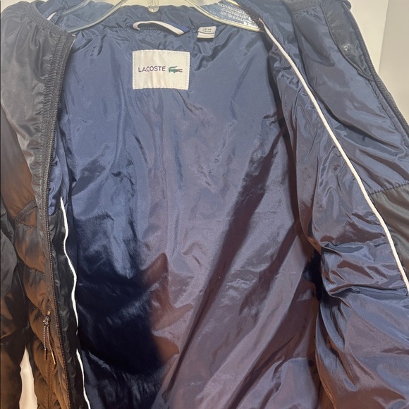 Lacoste Womens Hooded Puffer Jacket Excellent Condition! FR 45  US extra small - Picture 6 of 9